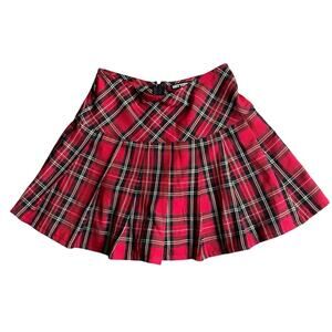 Hot Topic Skirt Red Plaid Punk Buckle Whimsy Goth‎ Schoolgirl Y2K Size Small